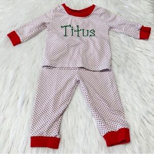 Jelly Beans Red and White Polka Dot Pajama Set